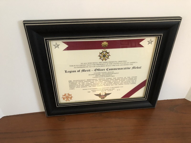 LEGION OF MERIT ~ OFFICER Commemorative Certificate ~ Type 1 w/Free Printing gallery