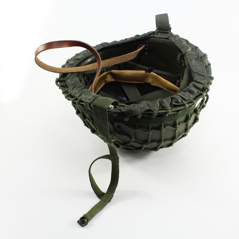WW2 US ARMY PARATROOPER M1 Tactics CAMOUFLAGE HELMET+COTTON NET+OD BAND CAT EYES gallery