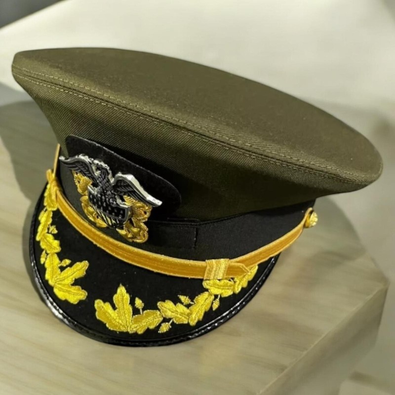 WWII WW2 US Navy Senior Men's Officer Visor Embroidered Hat Caps Reproduction gallery