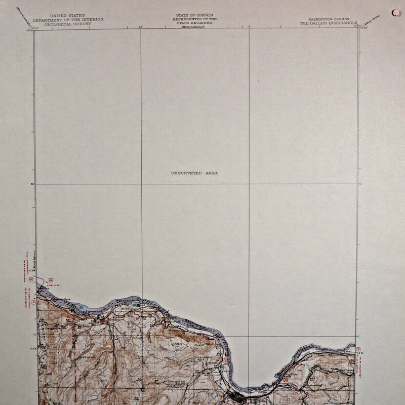 Corps of Engineers US Army Geological Survey Map Scale 1/125000 The Dalles WA OR gallery