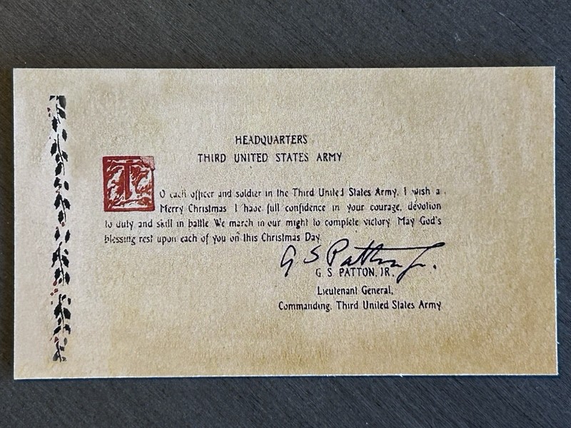 5 Gen. George Patton Mini Repro Christmas Prayer Cards. gallery