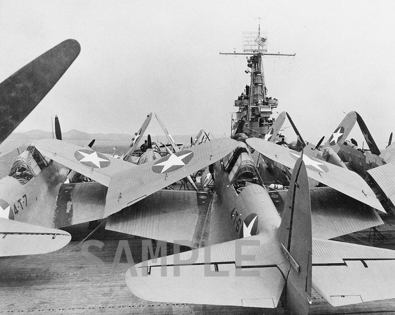 US Navy Douglas TBD-1 Devastators Aircraft Carrier USS Ranger 8X10 WW2 Photo 738