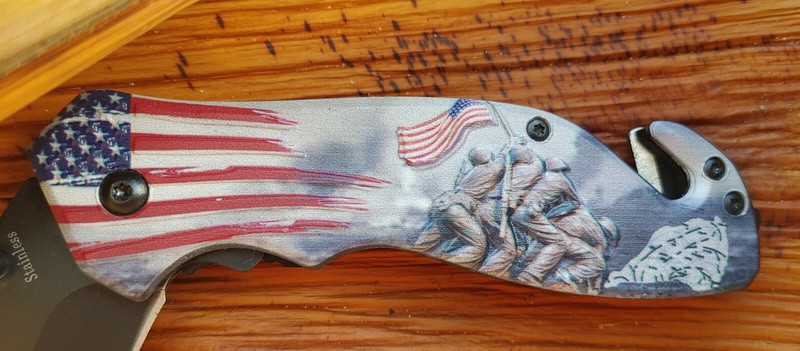 8” Patriotic Battle of Iwo Jima Tactical Pocket Knife gallery