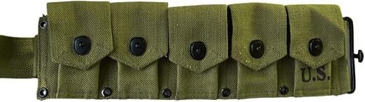 U.S M1923 WWII Springfield 10 Pocket Canvas Belt- 50Inches gallery