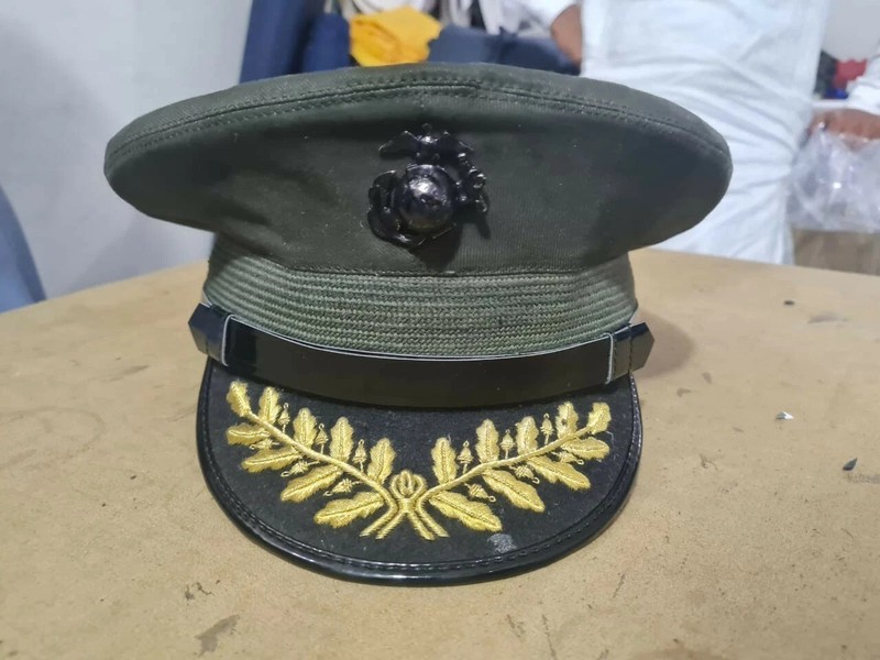 USMC US Marine Corps Green Visor Hat Cap Cover Military Dress All Sizes gallery