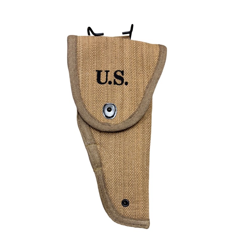 US WW2 Style KHAKI M1911 .45 Colt Utility Canvas Holster- KHAKI gallery