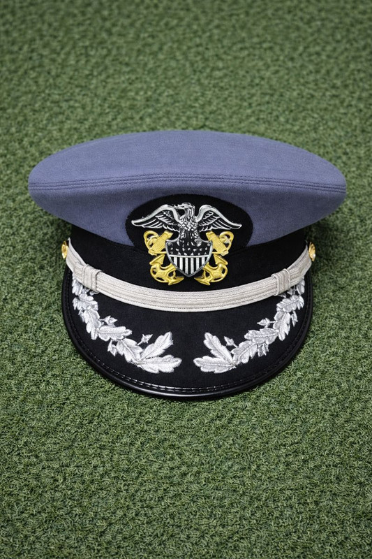 US Senior officer Crusher Hat WW2 Naaval Officer Cap Gray Clour All sizes gallery