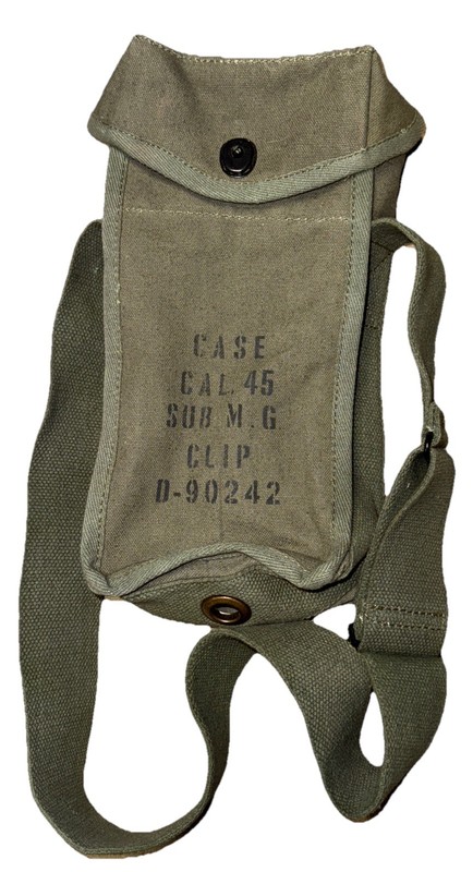 Reproduction U.S. WWII Grease Gun or Thompson Magazine Carry Case Pouch