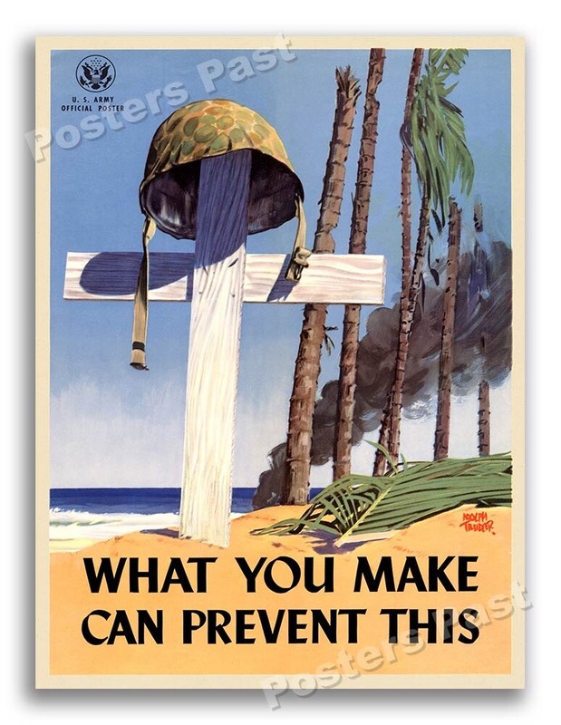 1944 What You Make Can Prevent This Vintage Style WW2 Poster – 18×24