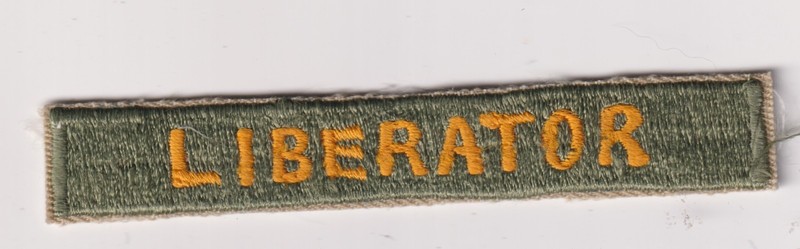 14th Armor Division Liborator tab patch reproduction gold on green 1970s make