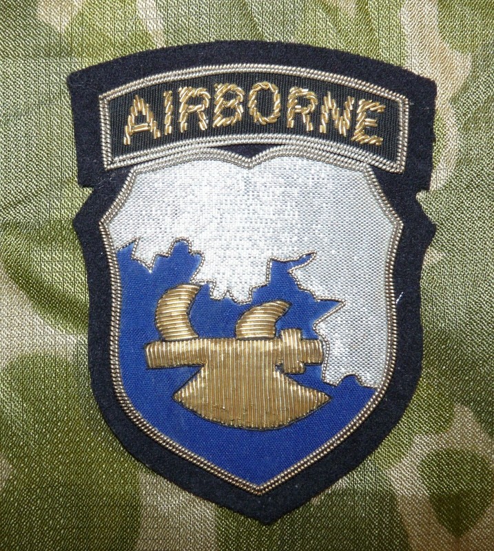 WW2 US Army 18th Airborne (Ghost) Division Bullion Embroidered Blazer Badge