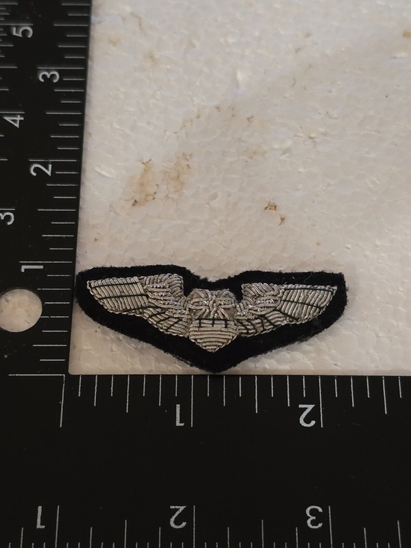 Reproduction WWII Silver Bullion Wings Clutch Back 2780