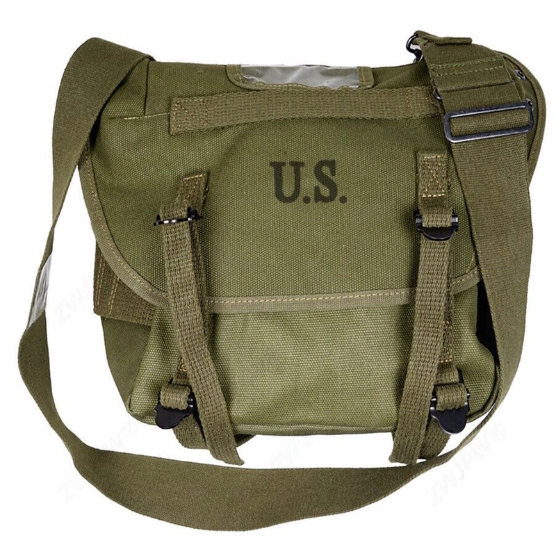 WW II Replica U.S. Vietnam War M1961 Butt-pack Canvas Bag Combat Pack Satchel--- gallery