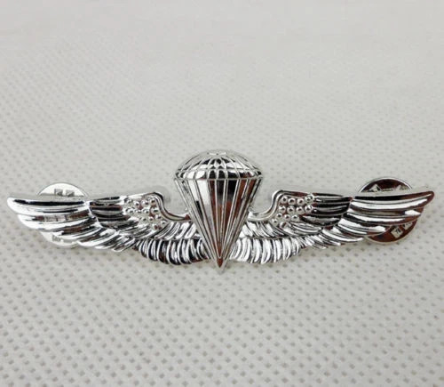 US U.S. Navy Marine Parachute Parachutist Landings Wings Badge Silver