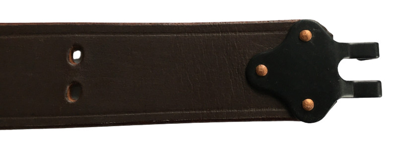 WWII M1907 Leather Sling Oil Pull-Up Drum Dyed Leather-DARK BROWN gallery