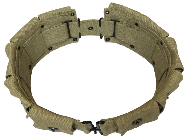 U.S. WWII Springfield M1 Garand 10 Pocket Canvas Ammunition Belt-OD GREEN gallery
