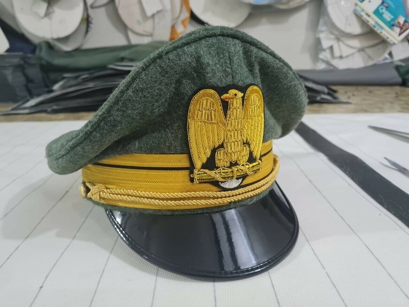 WW2 WWII ITALIAN FASCIST OFFICER VISOR / HAT / CAP Reproduction gallery
