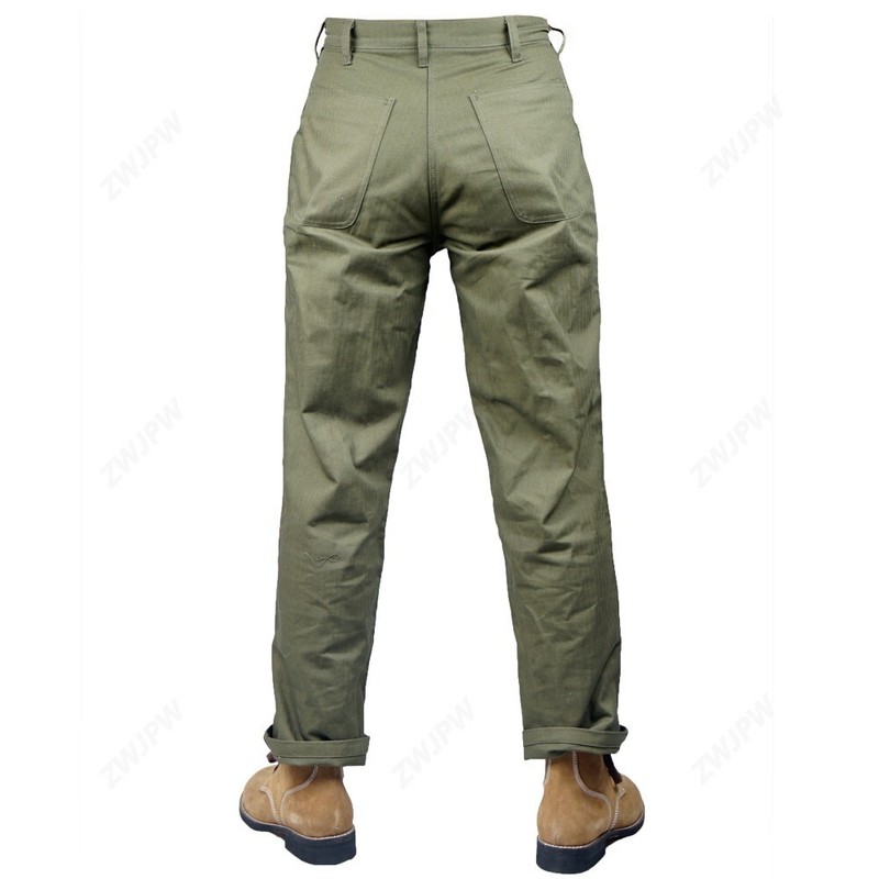 WWII WW2 WWII US GREEN USMC HBT Army Field Pants Trousers Size 32 gallery