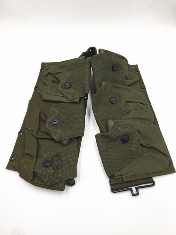 WW2 US ARMY SIX CELL CANVAS BAR POUCH GREEN HIGHT QUALITY gallery