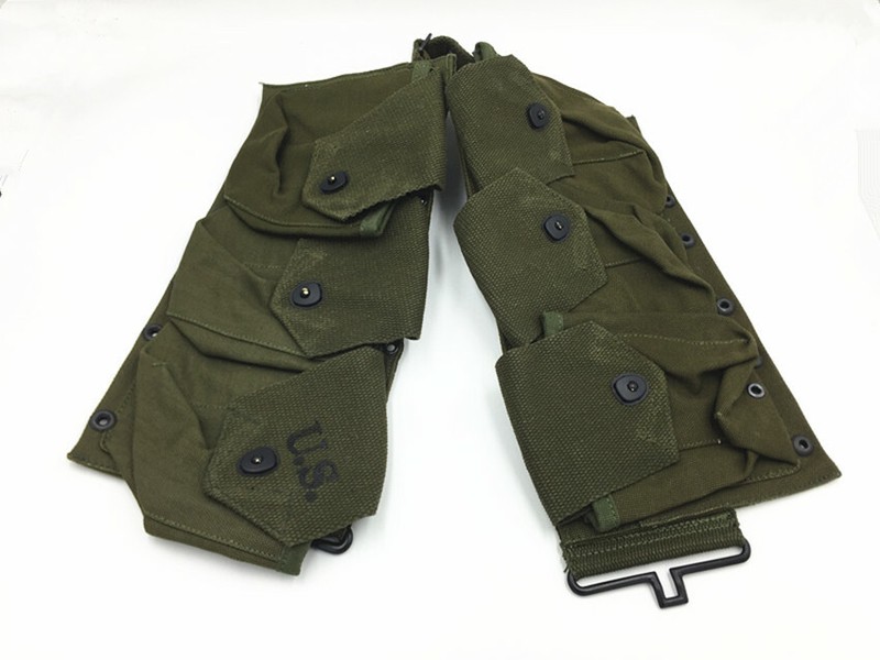 WW2 WWII US ARMY SIX CELL CANVAS BAR POUCH GREEN HIGHT QUALITY gallery