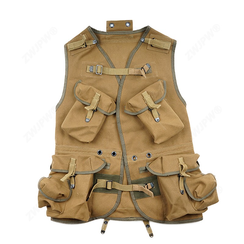 WWII ARMY RANGER Combat Assault Khaki Vest CANVAS SIZE L
