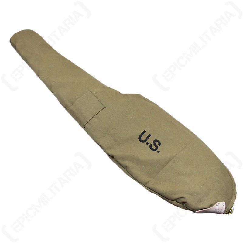 WW2 US Army M1 Carbine Gun Shoulder Cover Case Carrier with Fleece Lining- Khaki
