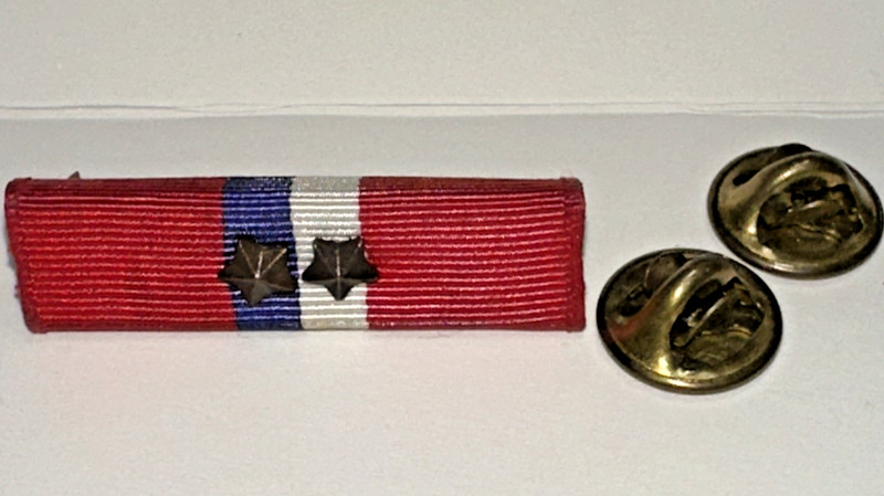WW II Philippine Liberation Ribbon Bar with 2 BATTLE STARs