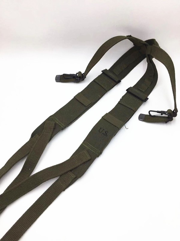 US Army Korean War M1945 Combat Field Pack Suspenders Shoulder Straps gallery