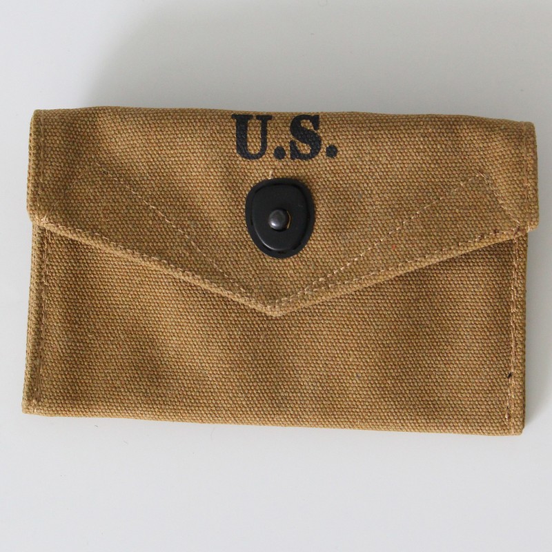 WW2 US M-1 First Aid Pouch Bag Khaki Canvas WWII MILIARY GEAR