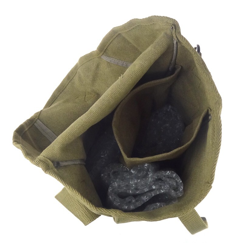 WW2 U.S. Repro M1 Ammunition Canvas Carry Bag & Strap Marked LY & MF Y CO. 1943 gallery