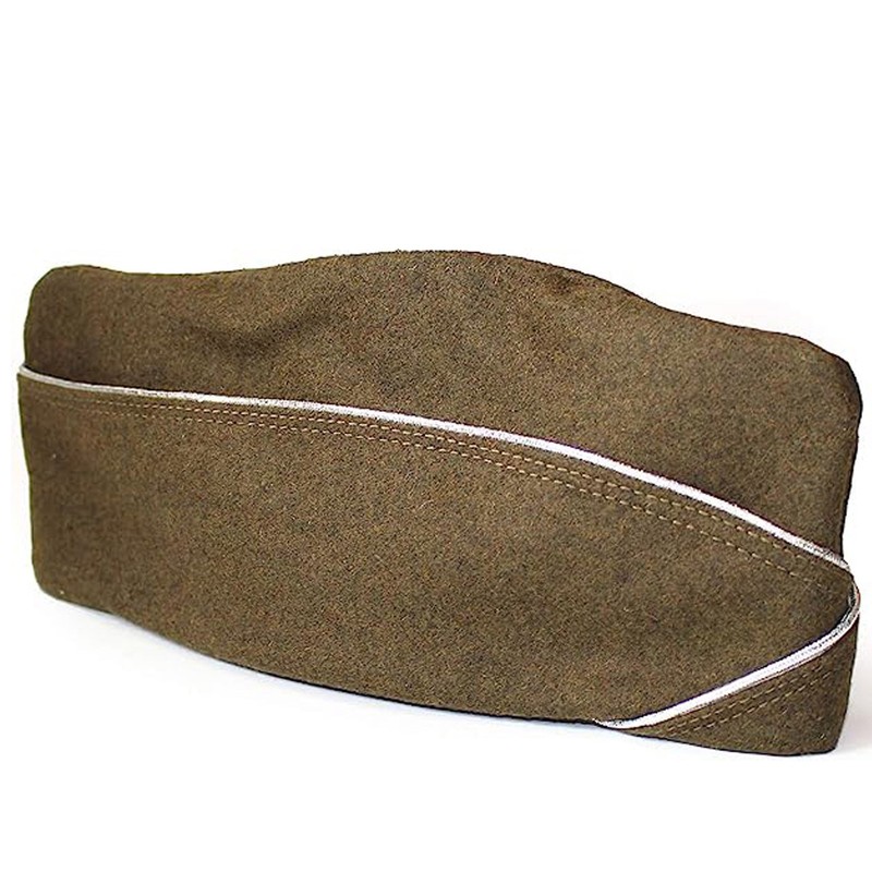 WWII US Airborne Officer Cap Silver Piping Wool Hat Size 7 3/8 New Made Repro gallery