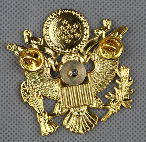 Golden Color WWII US ARMY CAP BADGE INSIGNIA PIN gallery