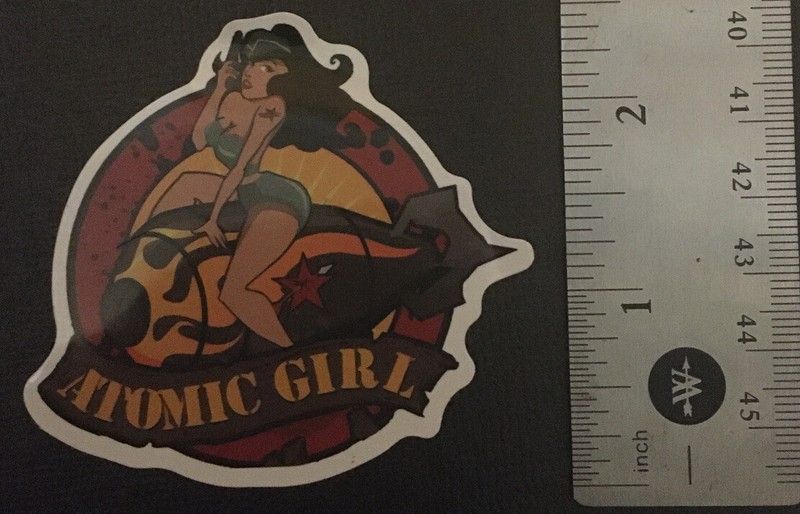 Atomic Girl Sticker - WWII Style - 2.5 Inch (1pc)
