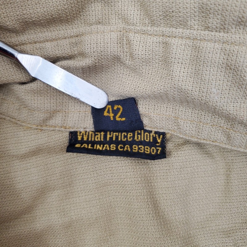 What Price Glory Men's 42 Military Reproduction WWII Light Brown 100% Cotton gallery