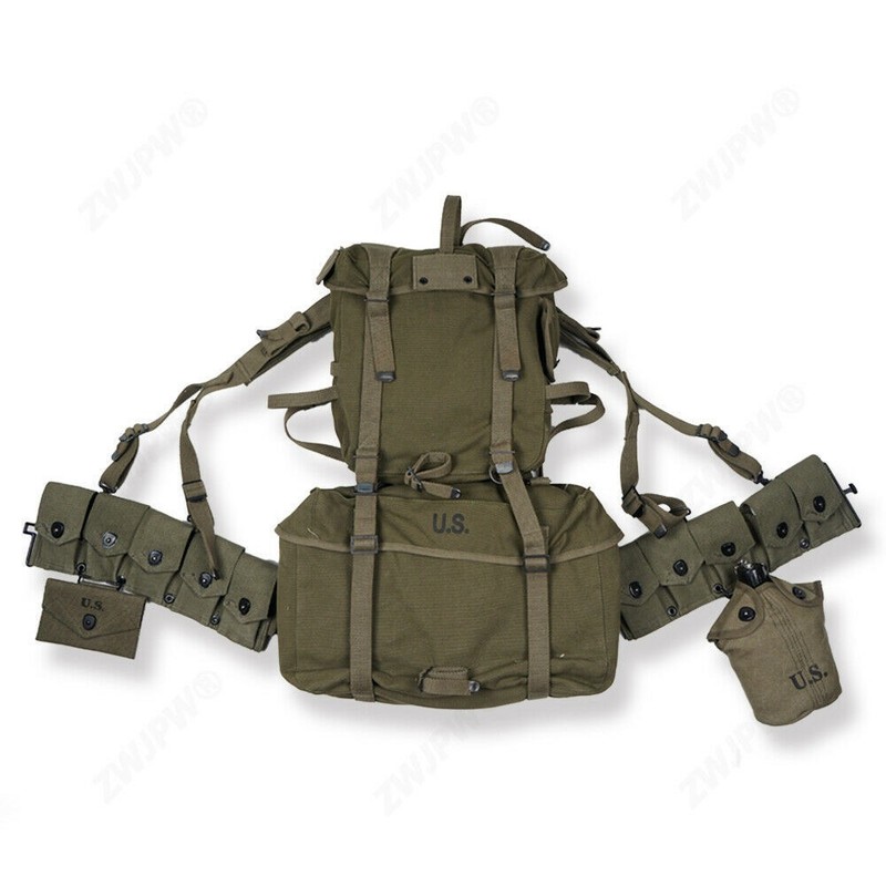 Army WWII Korean War Army Soldier M1945 Field Combat Cargo Bag Pack Equipment gallery