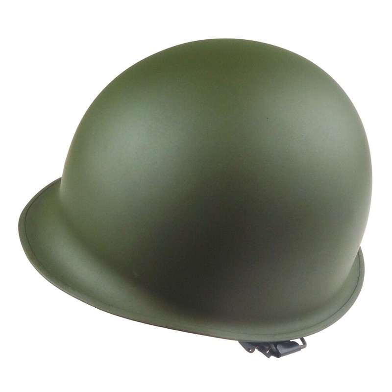 WWII WW2 US Army M1 Milirary Steel Helmet Green Seam America Helmet