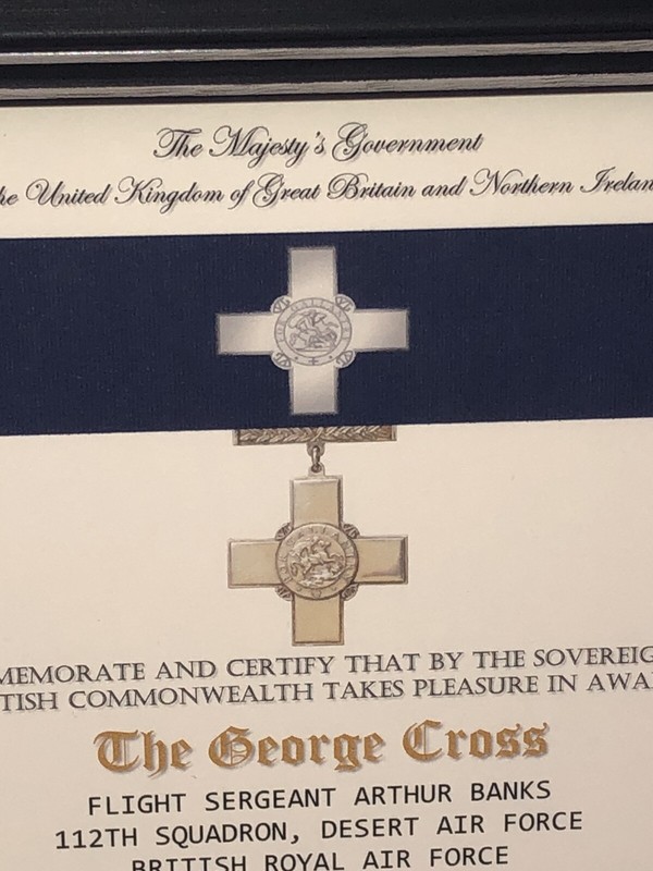 THE GEORGE CROSS [UK] COMMEMORATIVE CERTIFICATE ~ Type 1 w/Free Custom Printing gallery