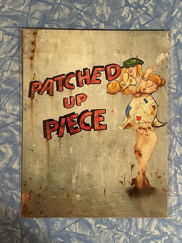 F-7A Patched Up Piece WW2 WWII 8.5X11 B24J-1-CF Liberator Nose Art Print Plane