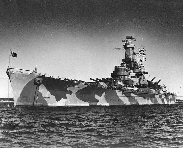 WW2 WWII Photo Battleship USS Alabama BB-60 US Navy USN World War Two 7321