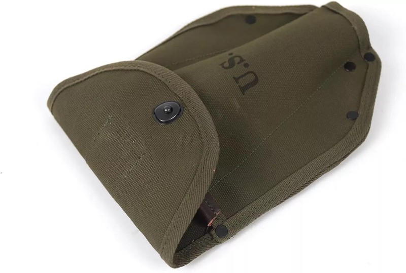 WW2 US ARMY M43 FOLDING SHOVEL HEAD COVER TOOL CARRIER OLIVE sailcloth gallery