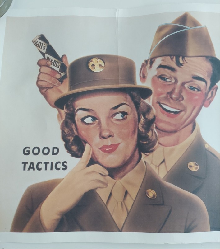 M&M's/ Mars 1942 Advertisemen Poster Reproduction Reprint 1987 World War II Used gallery