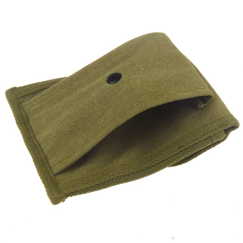 WW2 U.S. 1911 Pistol Double Magazine Canvas Pouch Ammo Pocket Bag Case gallery