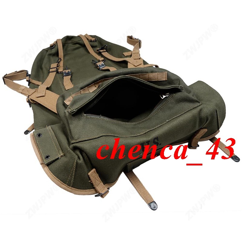 WWII US Army M1943 Field Pack Canvas 10th Mountain Outdoor Reproduction Backpack