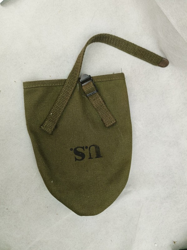 VIETNAM WAR US ARMY USMC MARINE M1910 T-HANDLE SHOVEL CANVAS COVER POUCH