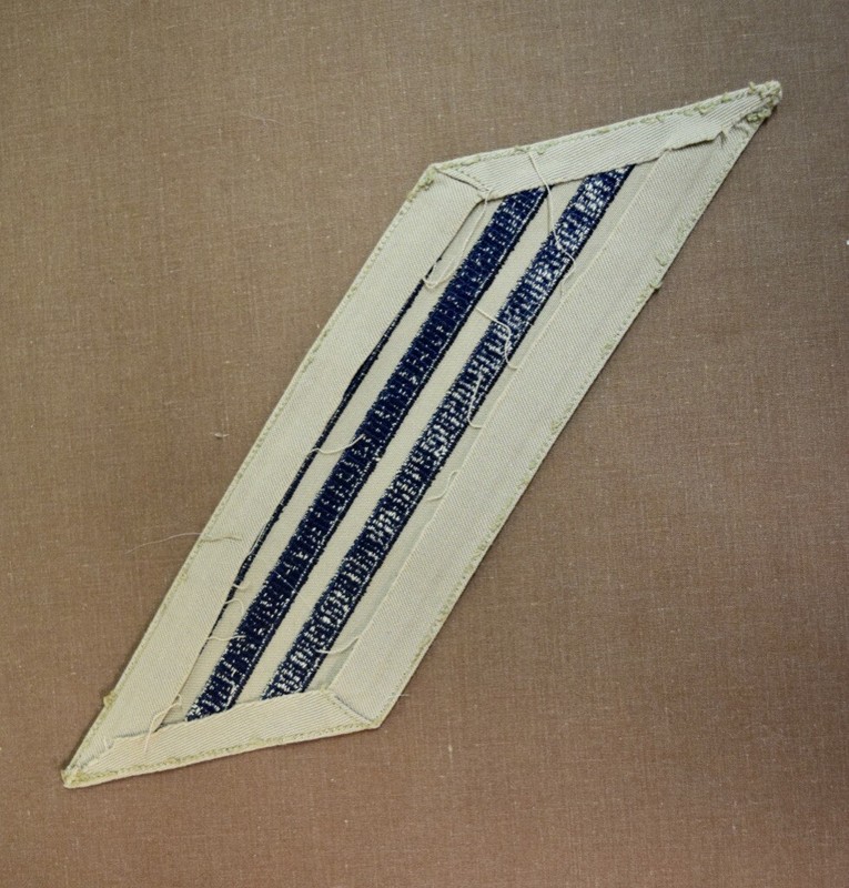 US Navy 4-bar Long Service Stripe, black on khaki, 16 years service gallery