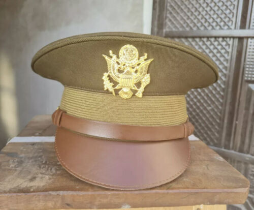 U.S. WWII Officer Visor Crusher Cap: Winter (OD Green)- All Size gallery