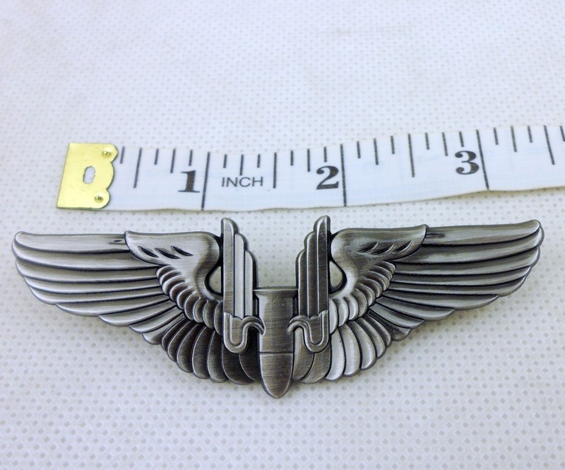 WWII US ARMY AIR FORCE USAAF AERIAL GUNNER WINGS BADGE PIN-233