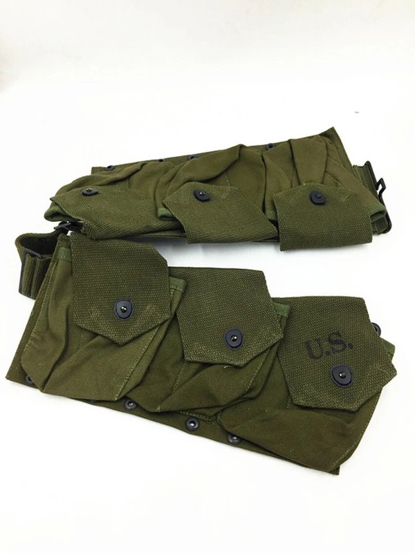 WWII WW2 US ARMY PARATROOPER INFANTRY BAR EQUIPMENT BELT GEAR GREEN