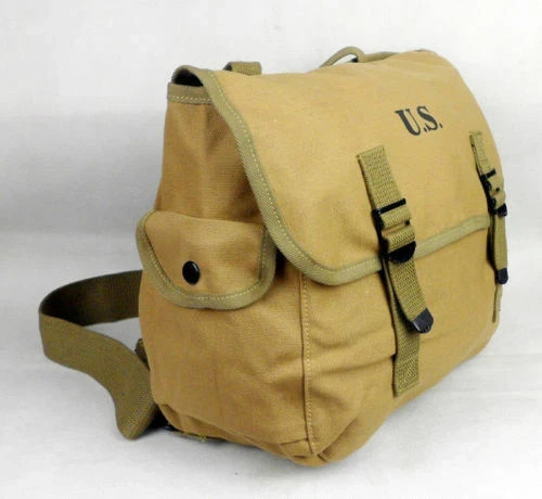 WW2 US MILITARY ARMY M1936 M36 TYPE MUSETTE FIELD CANVAS BAG BACK PACK HAVERSACK gallery