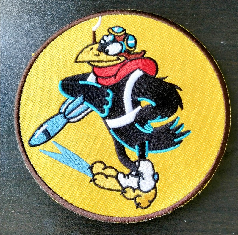 WW2 Air Force 47th Bombardment Squadron Embroidery Patch Crow Flight Squadron